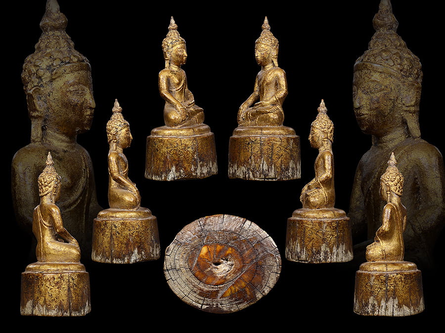 พระบูชางาแกะล้านนาลงรักทองเก่าแชมป์ที่ 1