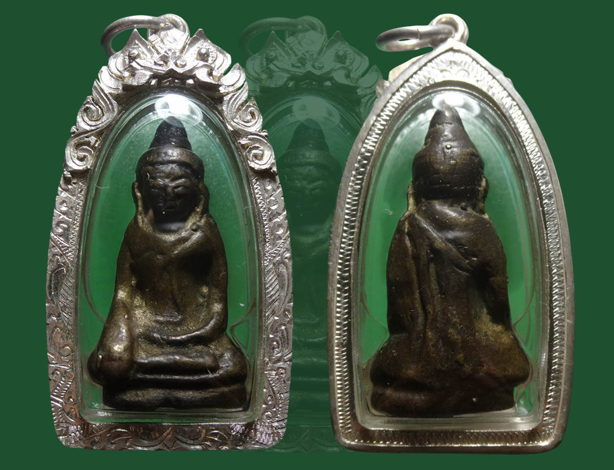 พระชัยหล่อโบราณ เหลี่ยมเงินสั่งทำอย่างดี