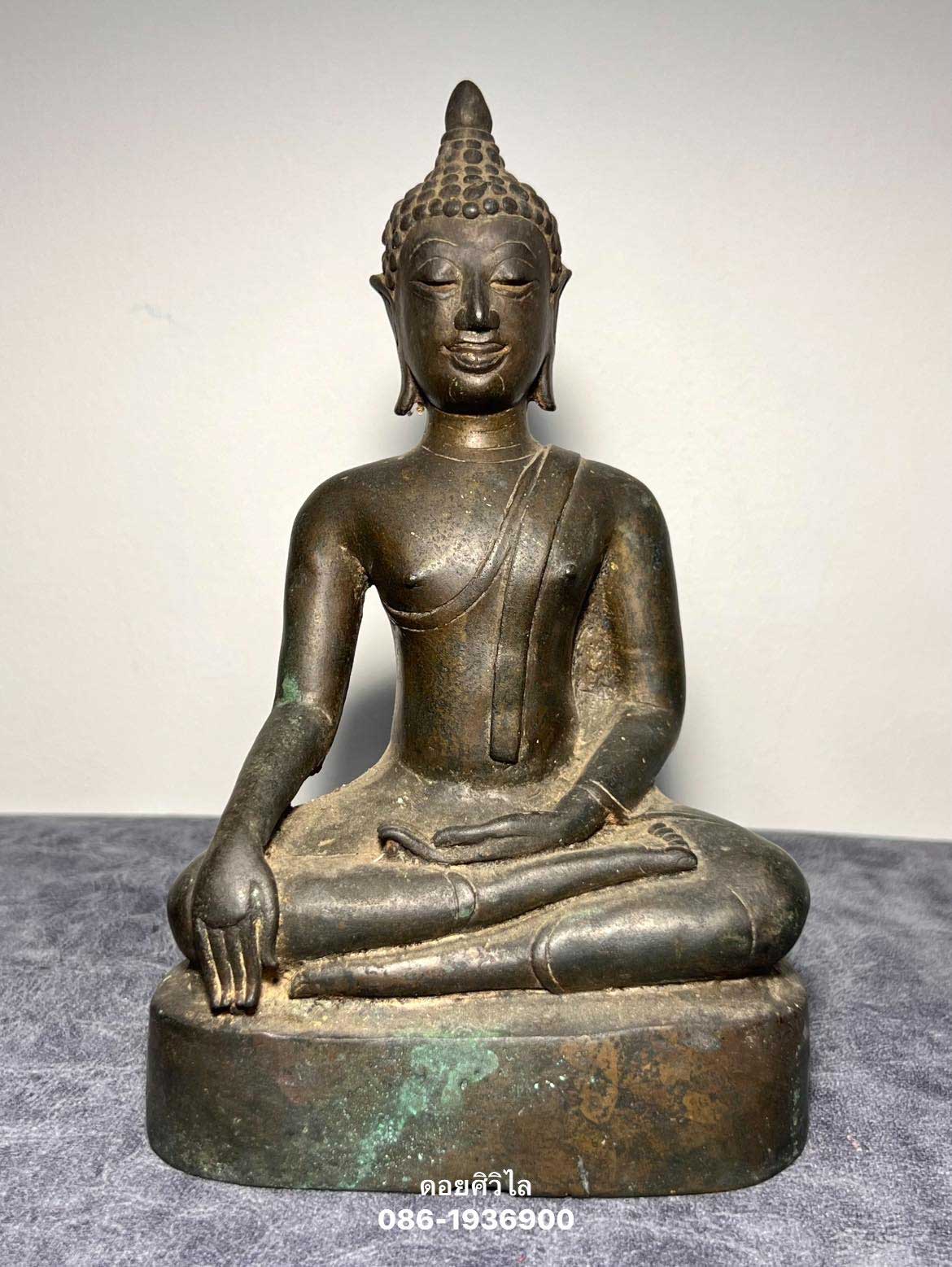 พระพุทธรูปสมัยเชียงแสนสิงห์ 3 เนื้อสำริด หน้าตัก 4.5 นิ้ว