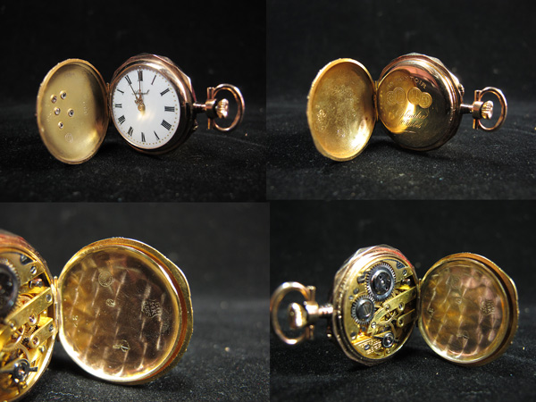 นาฬิกาพกทองคำ 14 k Remontoir 