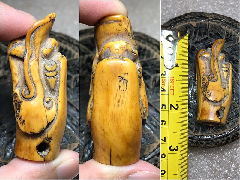 ด้ามกริชงาแกะหัวนกพังกะ