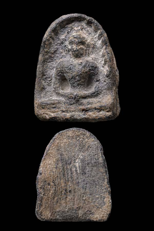 พระซุ้มกอพิมพ์ใหญ่มีกนก เนื้อชินเงิน