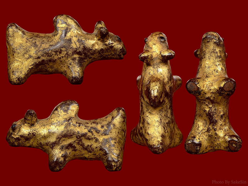 วัวธนูล้านนา เนื้อผงยาร้อยปี 