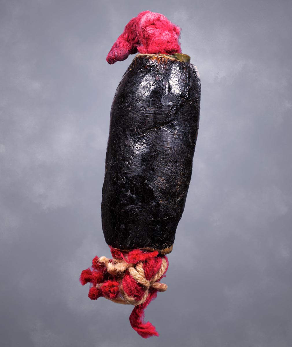 ตะกรุดหนังควายเผือกพอกครั่งครูบาชุ่ม