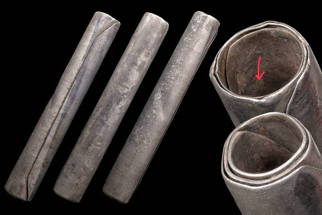 ตะกรุดคู่ขีวิตเงิน ลพ.พิธ จารครบสูตร