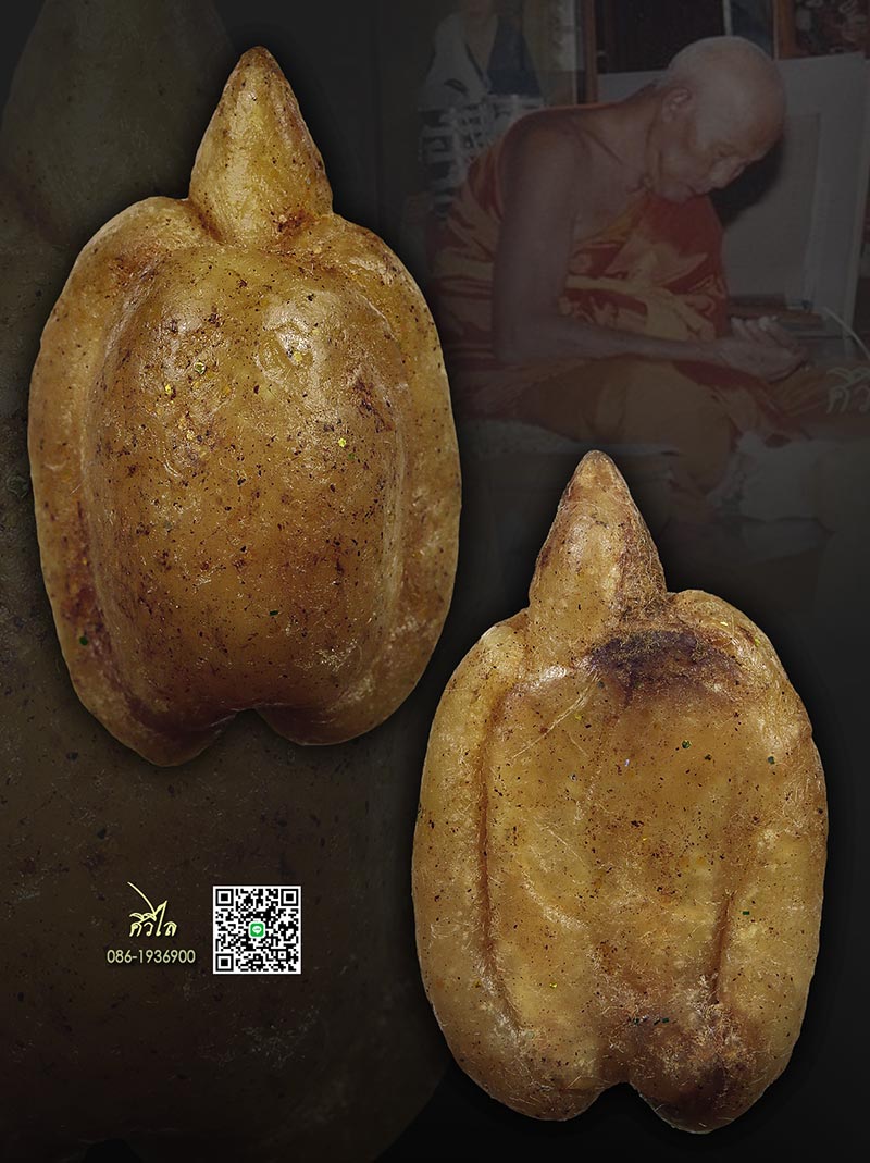 เต่าสำลีชุบสี้ผึ้ง ยุคต้น ครูบาชัยวงค์ วัดพระพุทธบาทห้วยต้ม  