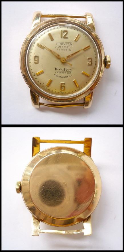 นาฬิกา Provita 14 k pinkgold Auto