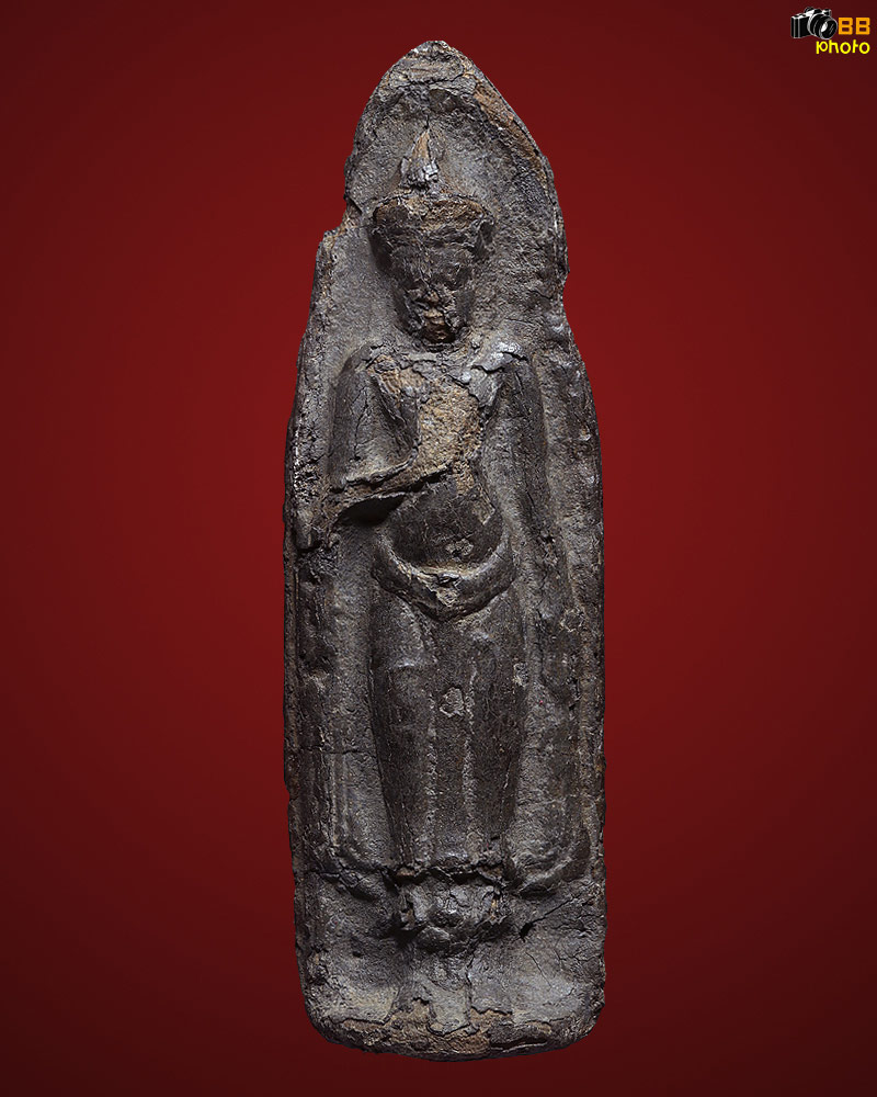พระร่วงหลังลายผ้าชินเงิน