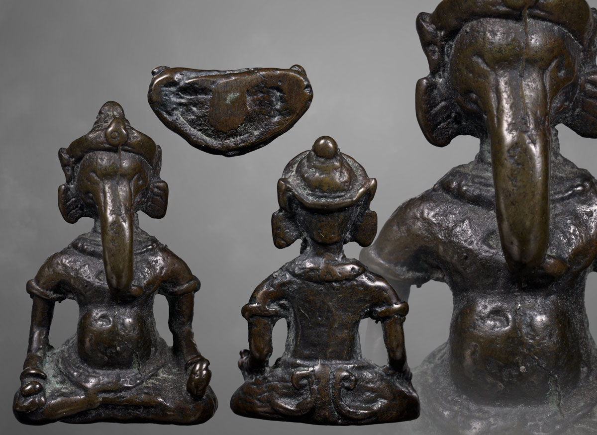 พระพิฆเนศ สำริดเก่าจัดขนาดห้อยคอ สวย