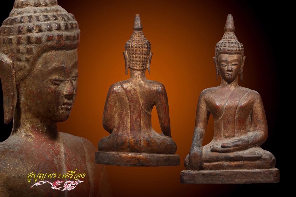 พระไม้ล้านนาเล็กน่ารักขนาดหน้าตัก 3 นิ้ว
