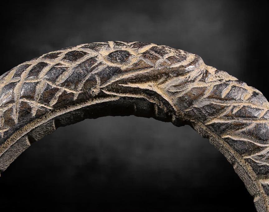 บ่วงนาคบาศเนื้อไม้แกะเก่าโบราณ