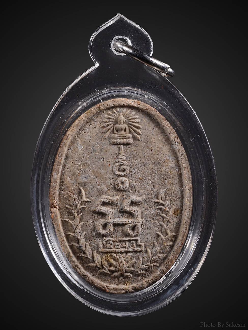 พระผงเกศายันต์ครอบจักรวาล สีชมพู