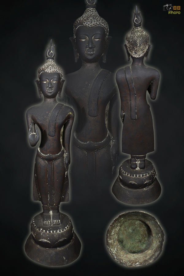 พระบูชายืน เชียงแสน  สูง14นิ้วสวยสมบูรณ์
