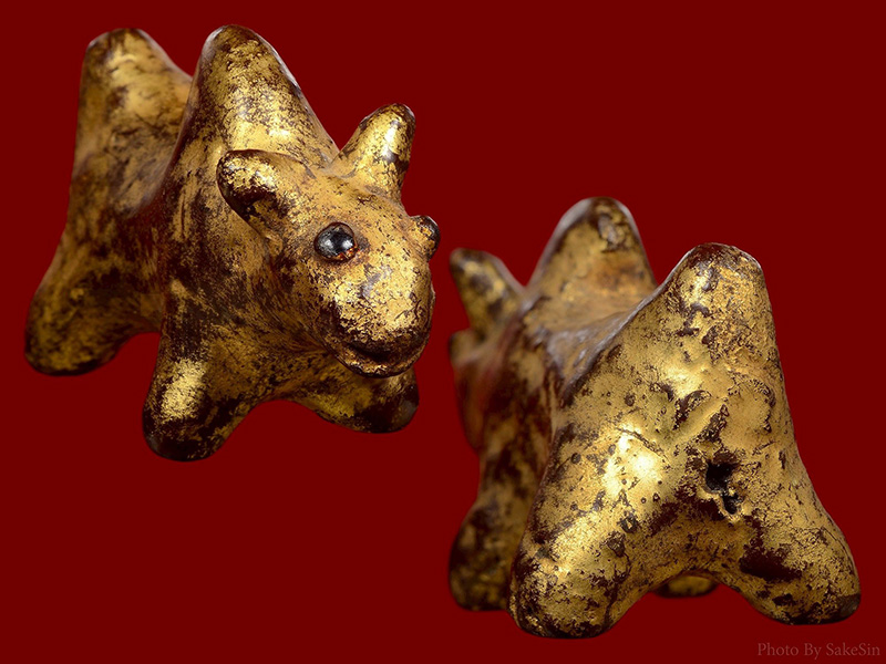 วัวธนูล้านนา เนื้อผงยาร้อยปี 