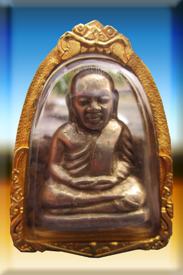 หลวงพ่อเงิน วัดบางคลาน จ.พิจิตร ปี 15 พิมพ์คอแอล เนื้ออัลปาก้าเลี่ยมทอง