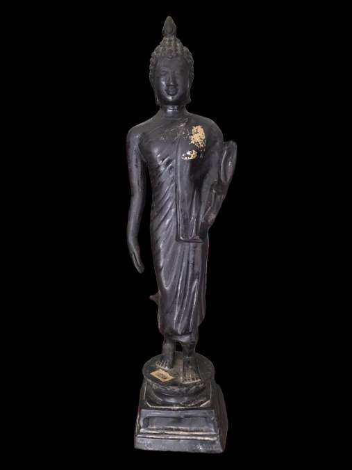 พระบูชา ปางลีลา ก้นดินไทย สูง 18 นิ้ว