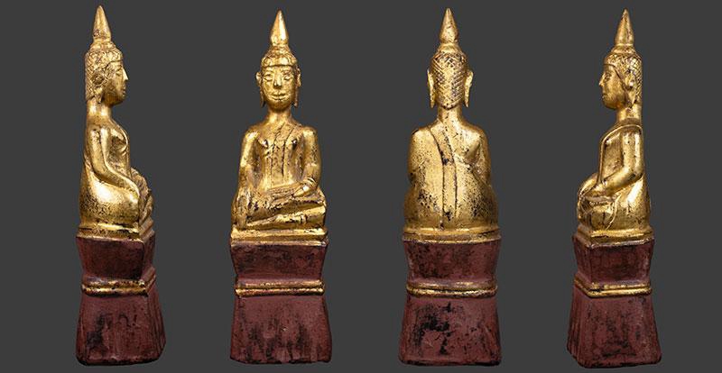 พระไม้แกะโบราณล้านนา