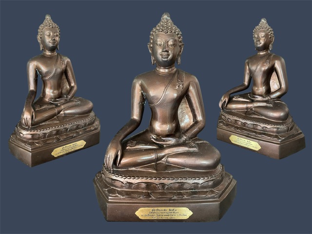 พระบูชาเขียงแสนสิงห์หนึ่ง พิธีล้านนามหาพุทธาภิเษกวัดเจ็ดยอดโพธารามมหาวิหาร 28 ธันวาคม 2532 