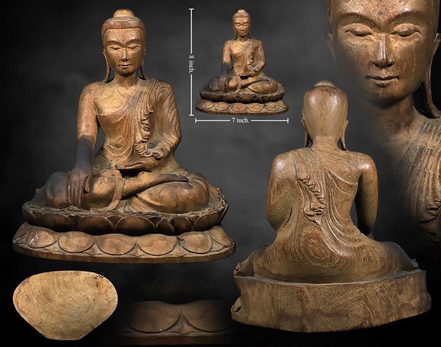 พระพุทธศิลปะมันฑะเลเนื้อไม้หอม