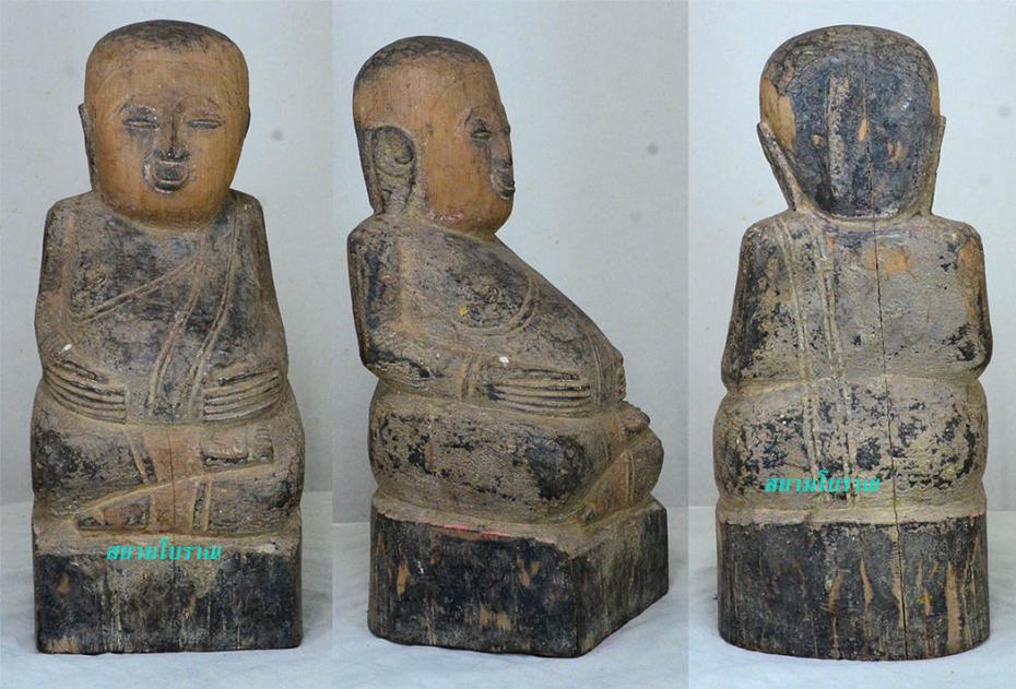 #15534สังกัจจายน์ไม้แกะเก่าศิลปะลาวอีสาน