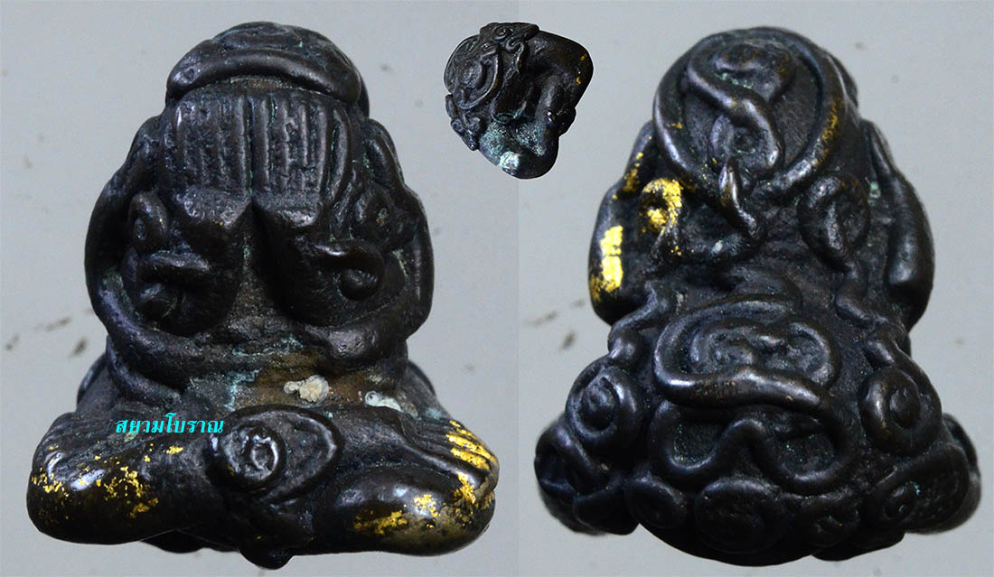 #18253 พระปิดตา เนื้อสำริด หล่อเก่า 