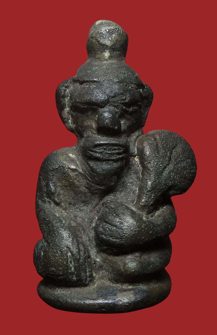 ฤาษีเนื้อสัมฤทธิ์แก่เงิน หล่อโบราณ