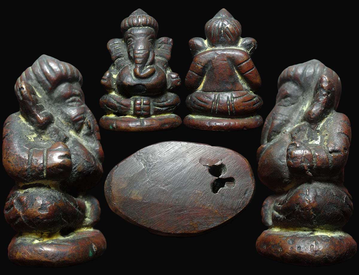 พระพิฆเนศศิลปะนครศรีธรรมราช ทองแดงเถื่อน