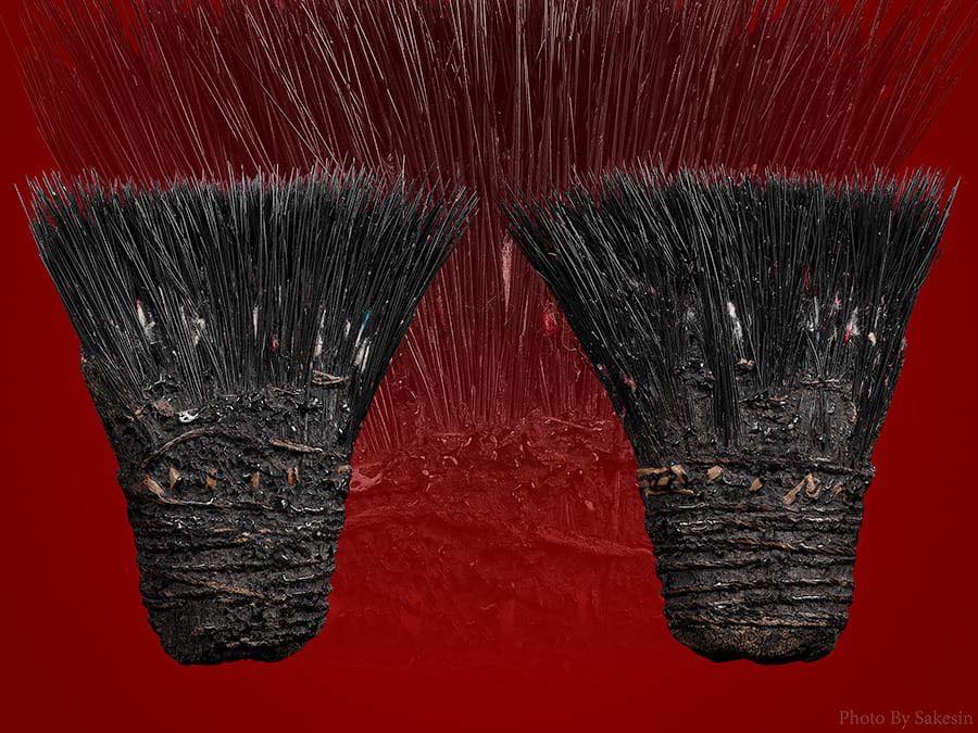 แปรงหางช้างลงรักถักเชือกร้อยปี